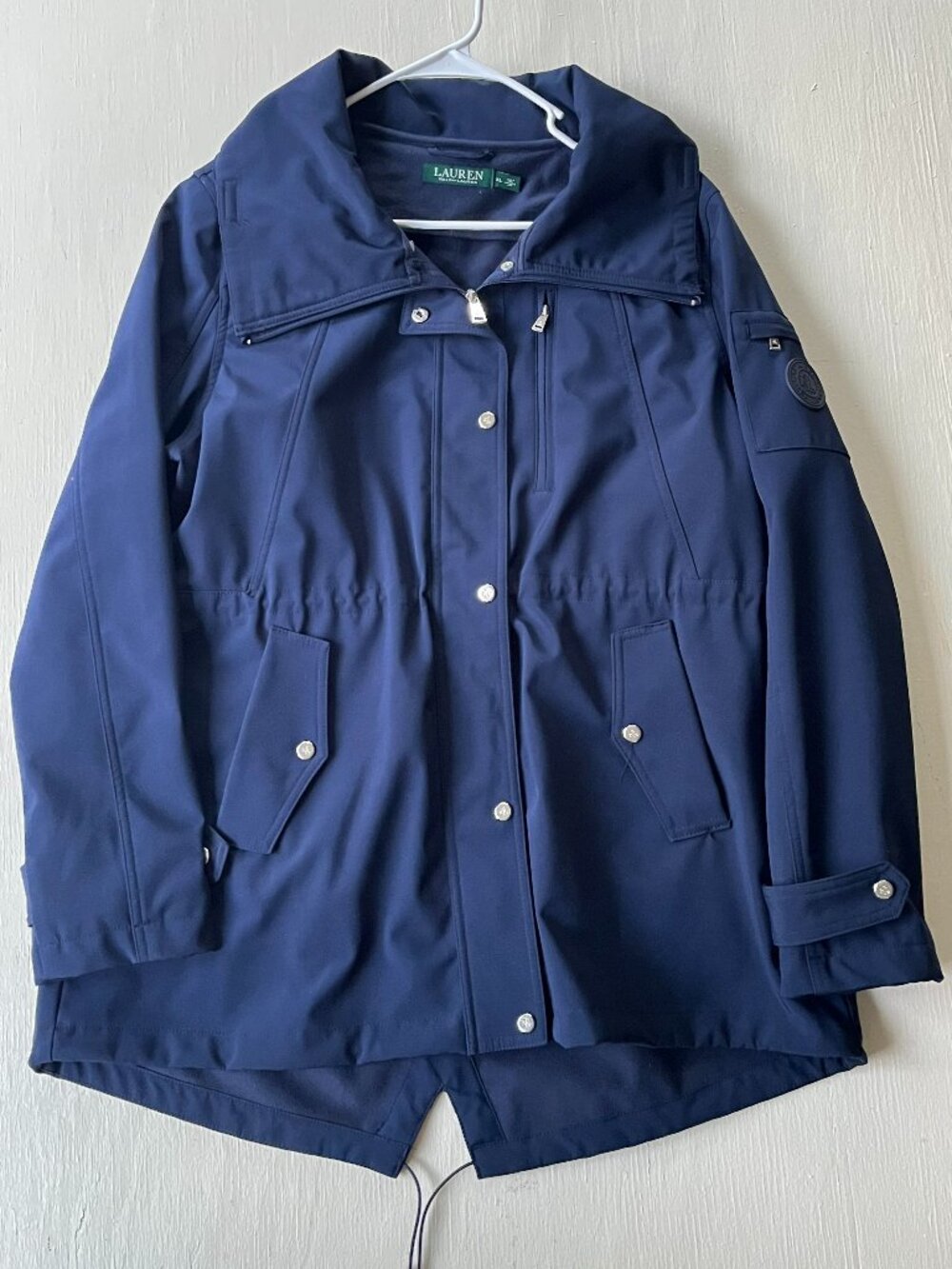 lauren ralph lauren fish tail coat navy XL